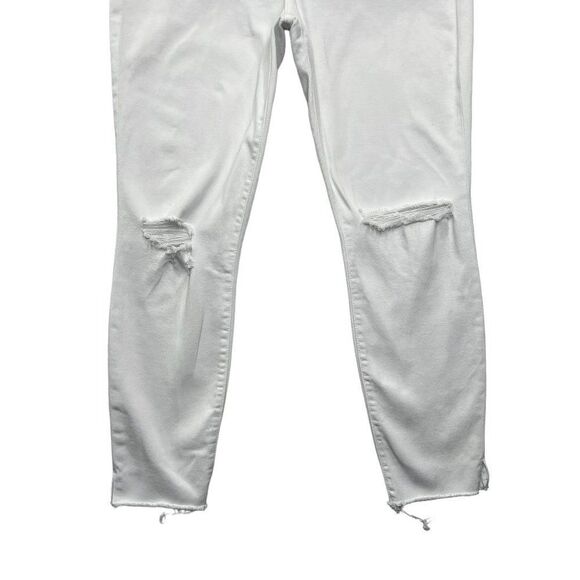 Gap Jeans Women's Size 12 White Distressed High Rise Denim Jeggings - Picture 4 of 10